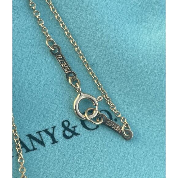 Tiffany Co Elsa Peretti Faceted 2 Carat 18k gold Pendant Necklace on a 15" Chain - Picture 11 of 15